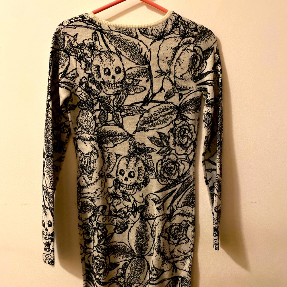 Black and White French Connection sweater dress.